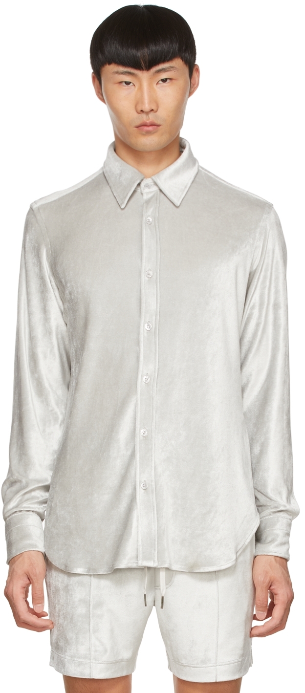 TOM FORD: Silver Modal Shirt | SSENSE
