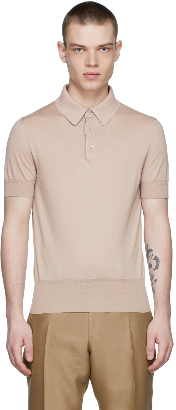 Tom Ford Pink Cotton Polo In P03 Pink
