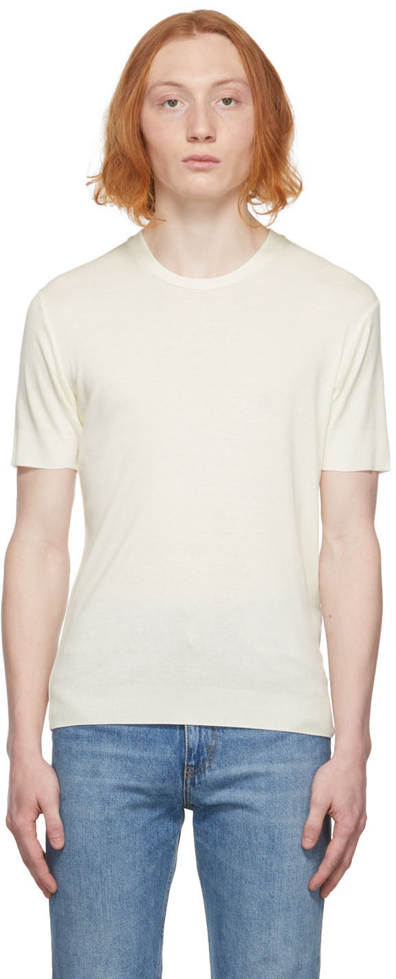 TOM FORD: Off-White Knit T-Shirt | SSENSE