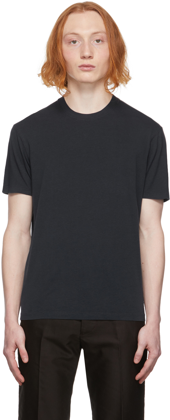 TOM FORD: Navy Jersey T-Shirt | SSENSE Canada