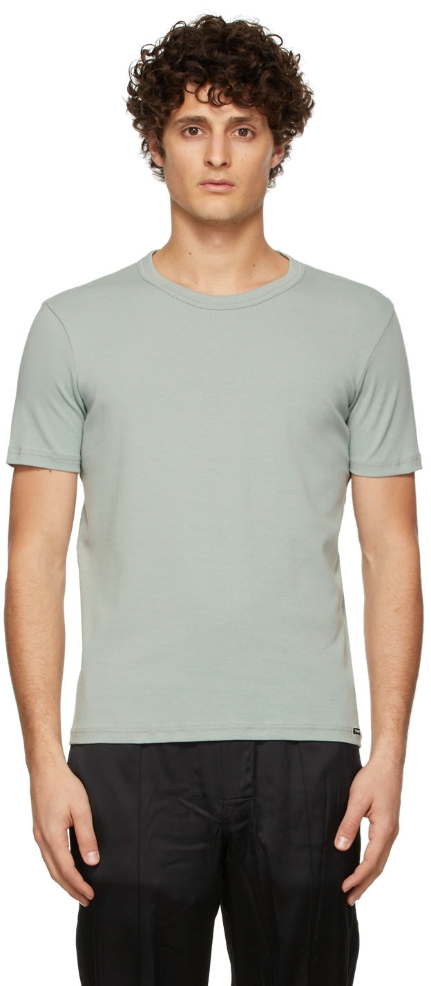 TOM FORD: Blue Crewneck T-Shirt | SSENSE