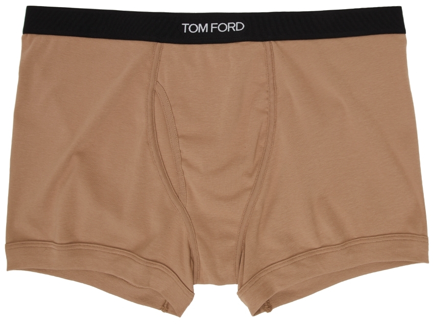 TOM FORD Tan Cotton Boxer Briefs | Smart Closet