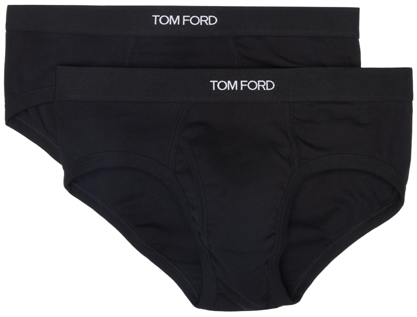 TOM FORD Two-Pack Black Cotton Briefs