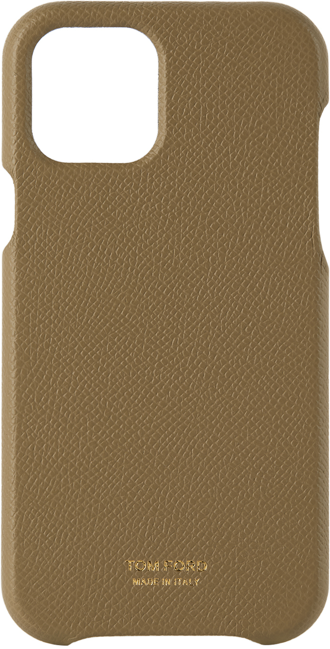 Brown Textured iPhone 12/12 Pro Phone Case by TOM FORD | SSENSE