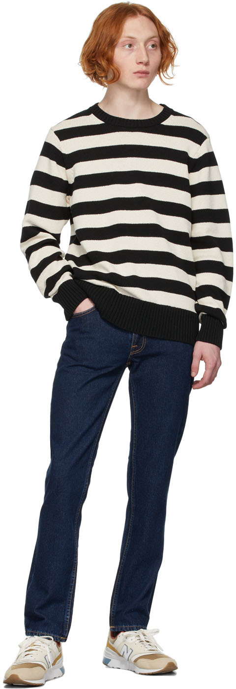 Nudie Jeans ブラック＆ホワイト Hampus セーター