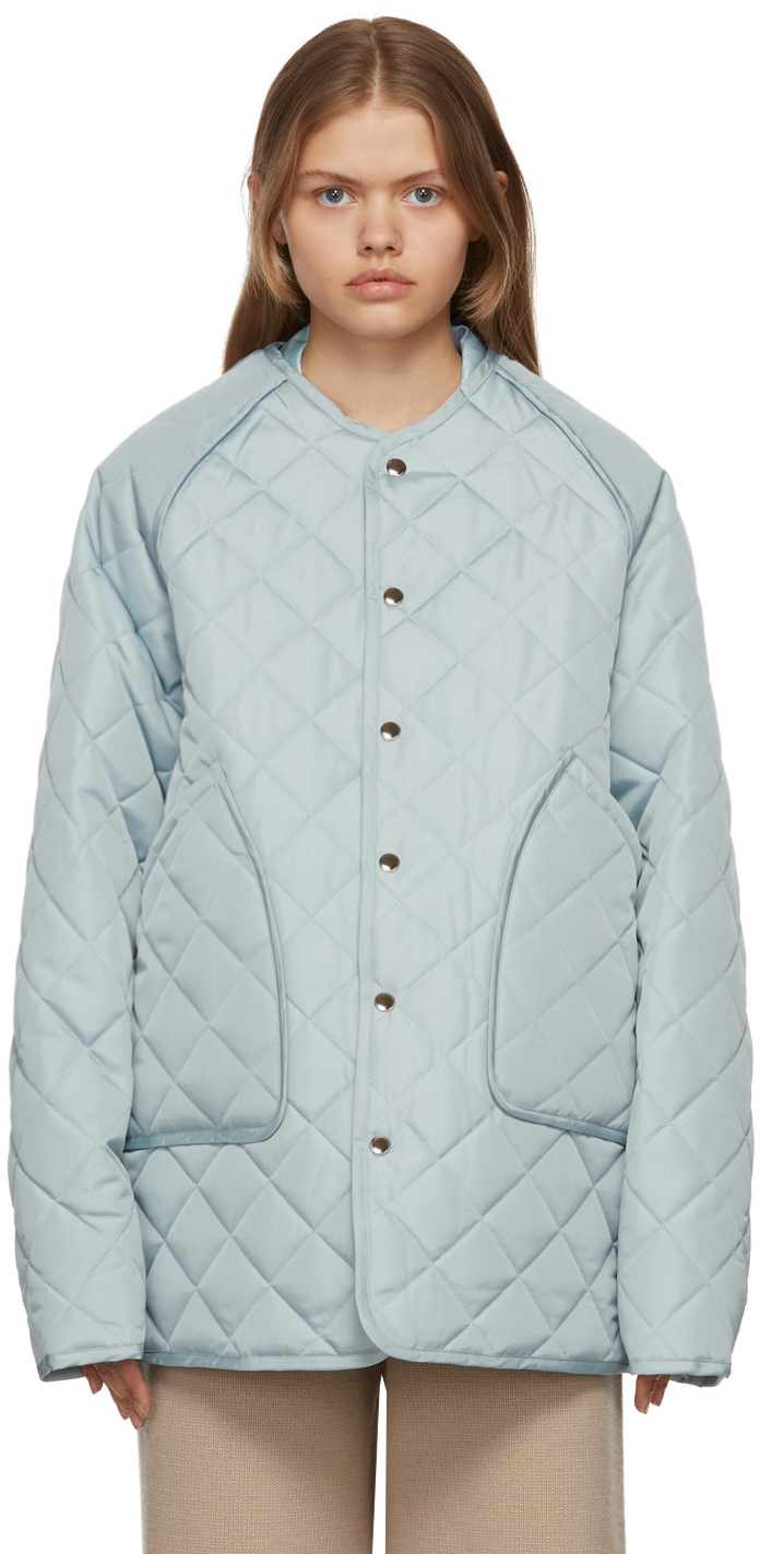 Trunk Project Blue Quilted Canvas Jacket