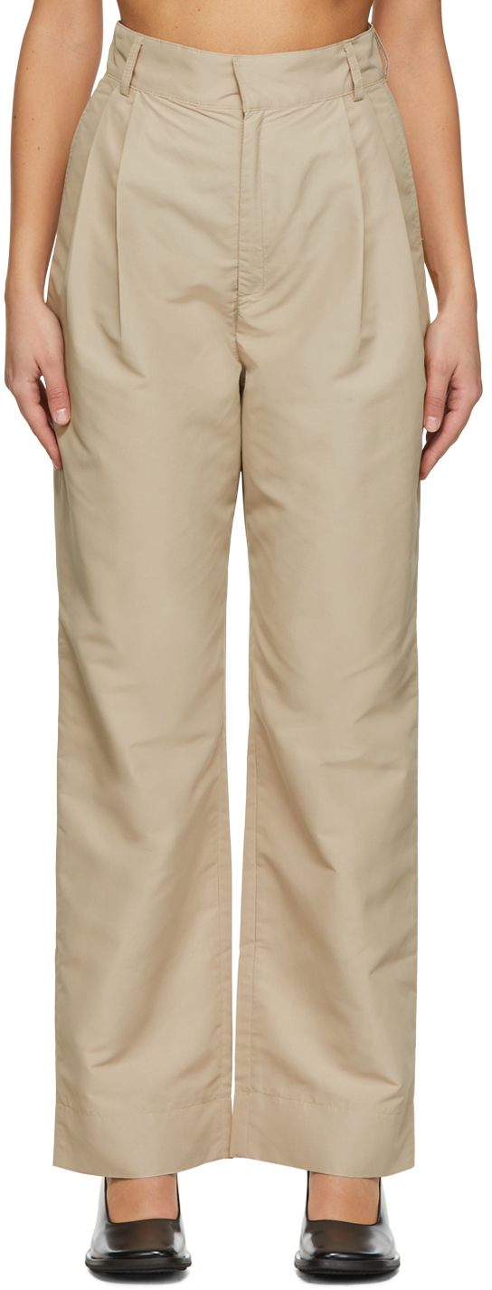 Trunk Project Beige Polyester Trousers