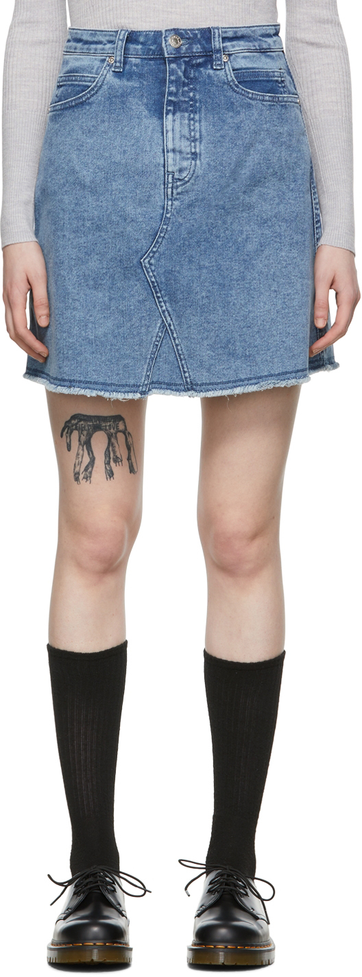 Hugo Blue Denim Mini Skirt