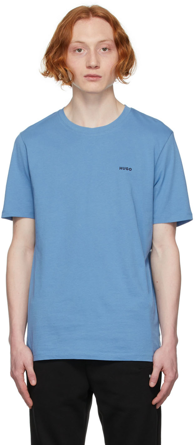 Hugo ブルー ロゴ Tシャツ