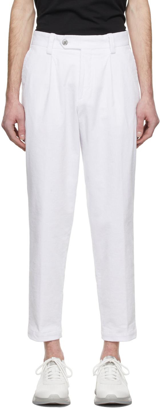 BOSS White Perin Trousers