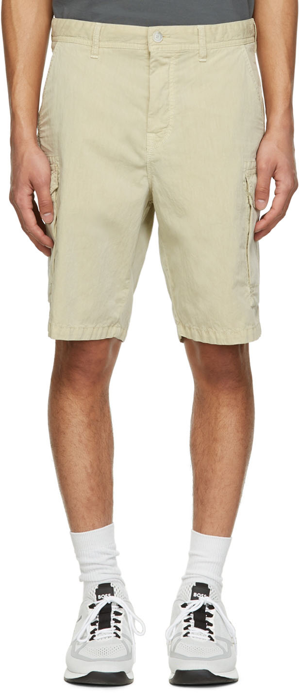 Beige Cotton Shorts