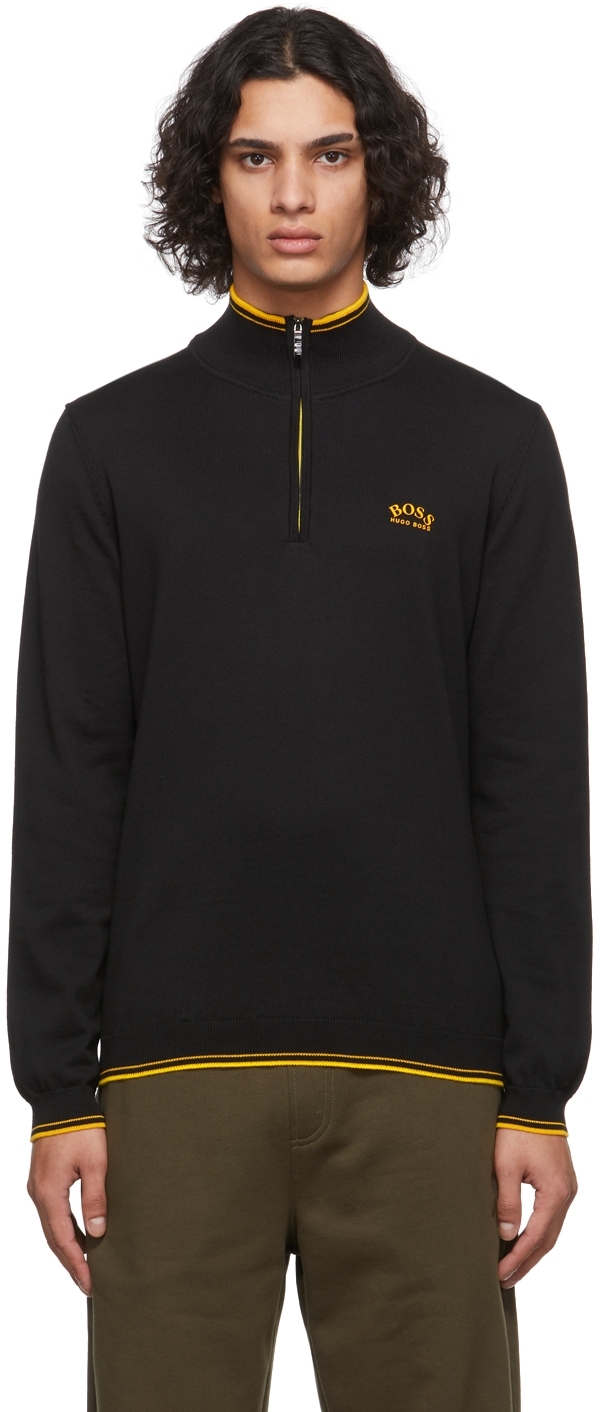 boss quarter zip sweater