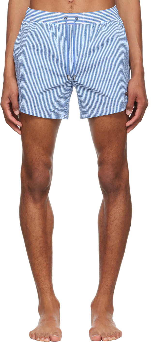 Ssense Uomo Sport & Swimwear Costumi da bagno Pantaloncini da bagno Blue Nylon Swim Shorts 