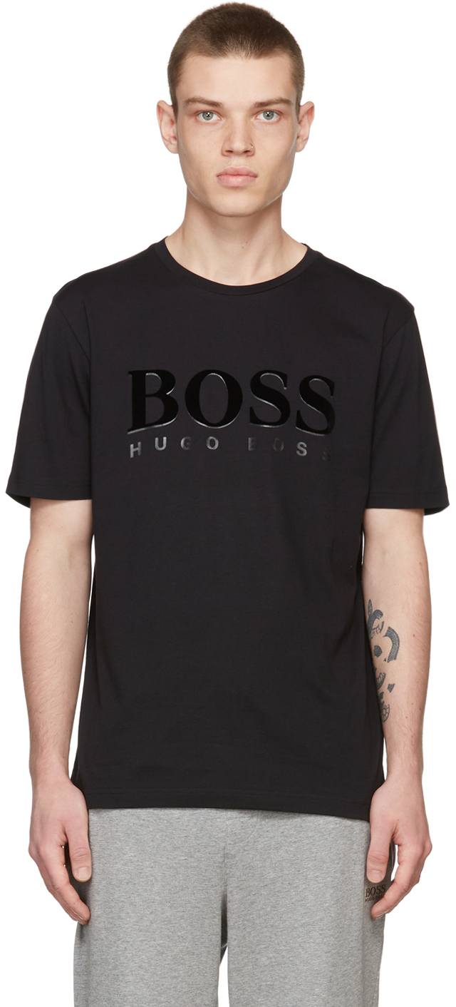 Boss Black Felted Logo T-Shirt