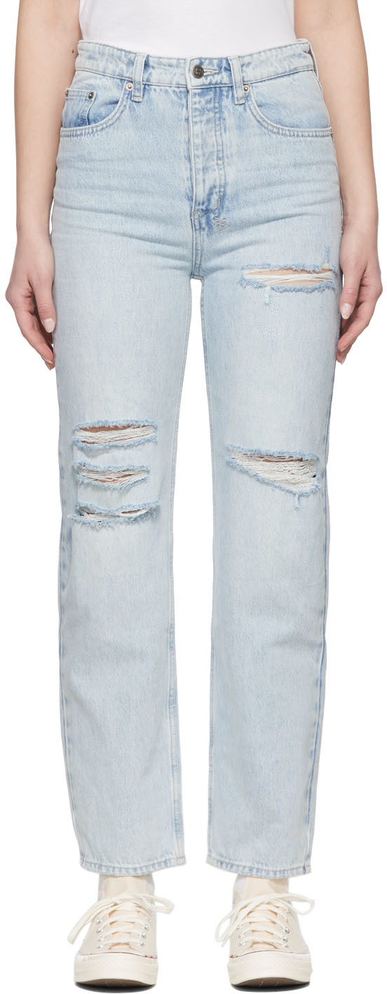 Ksubi Blue Brooklyn Sliced Jeans