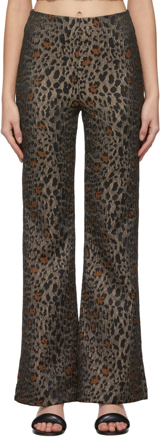 Ksubi Black & Orange Leopard Three Am Trousers