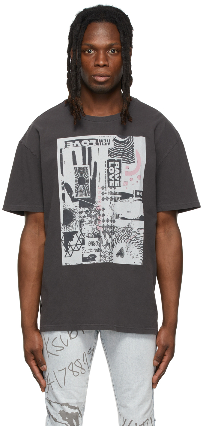 Black Love Rave Biggie T-Shirt by Ksubi 