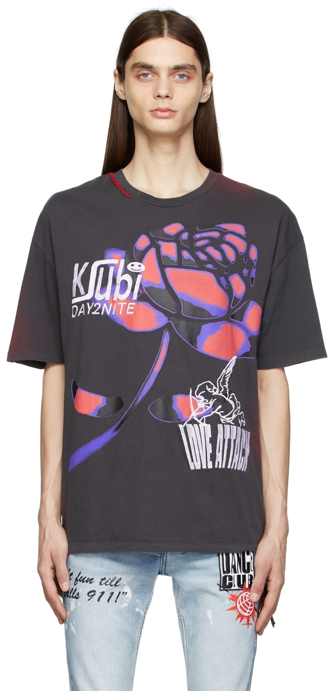 Ksubi Black Kustom Rose Biggie T-Shirt