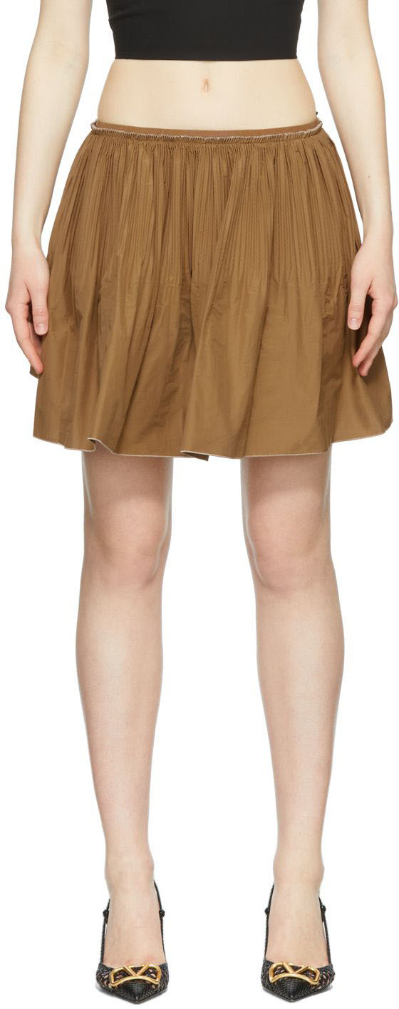 Ssense Femme Vêtements Jupes Mini-jupes Mini-jupe brune en polyester 