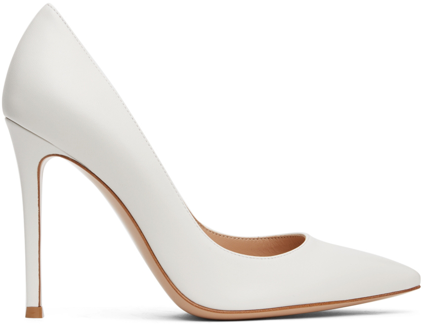 White Gianvito 105 Pumps