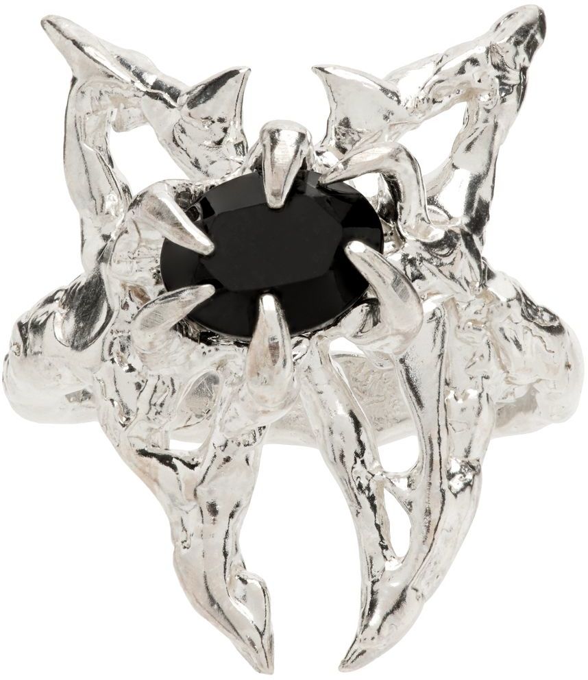 Harlot Hands SSENSE Exclusive Black Butterfly Ring