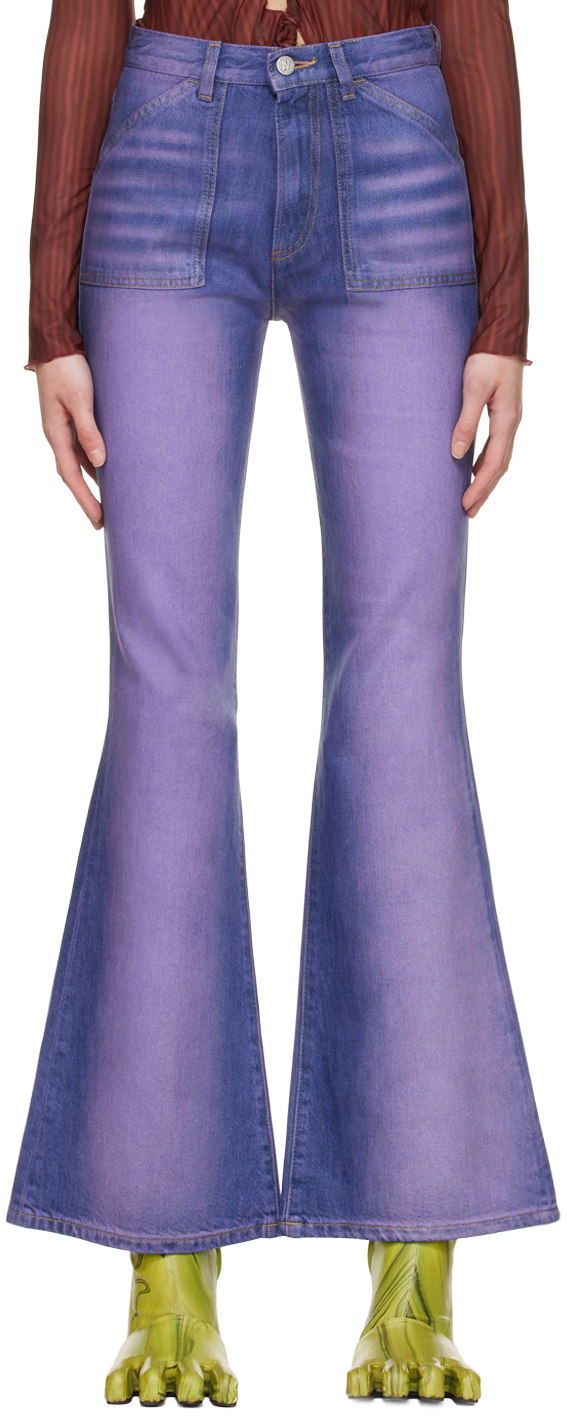 AVAVAV Purple Flared Mom Jeans