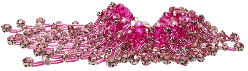 Shuting Qiu Pink Crystal Bracelet