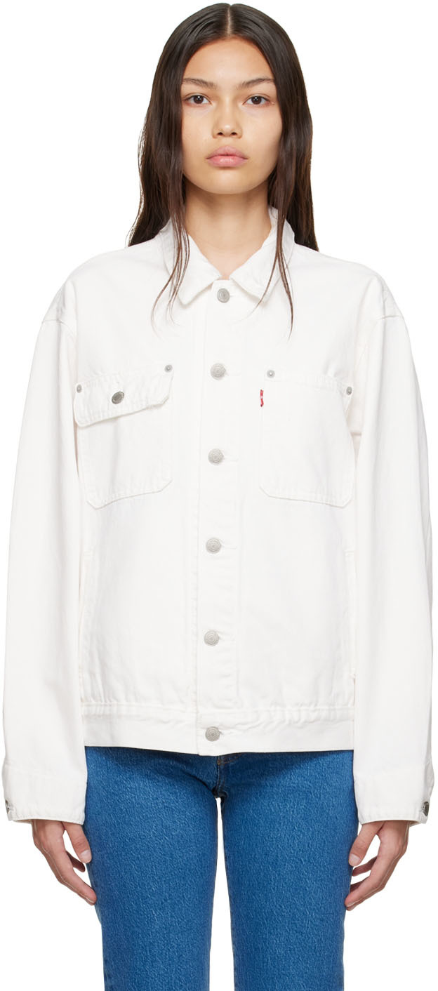 Levi's: White Sunset Trucker Jacket | SSENSE Canada