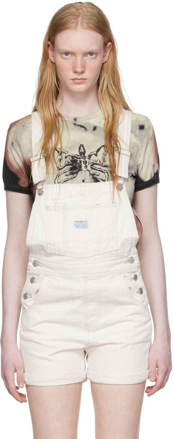 SSENSE Women Clothing Dungarees Off-White Cotton Overalls 