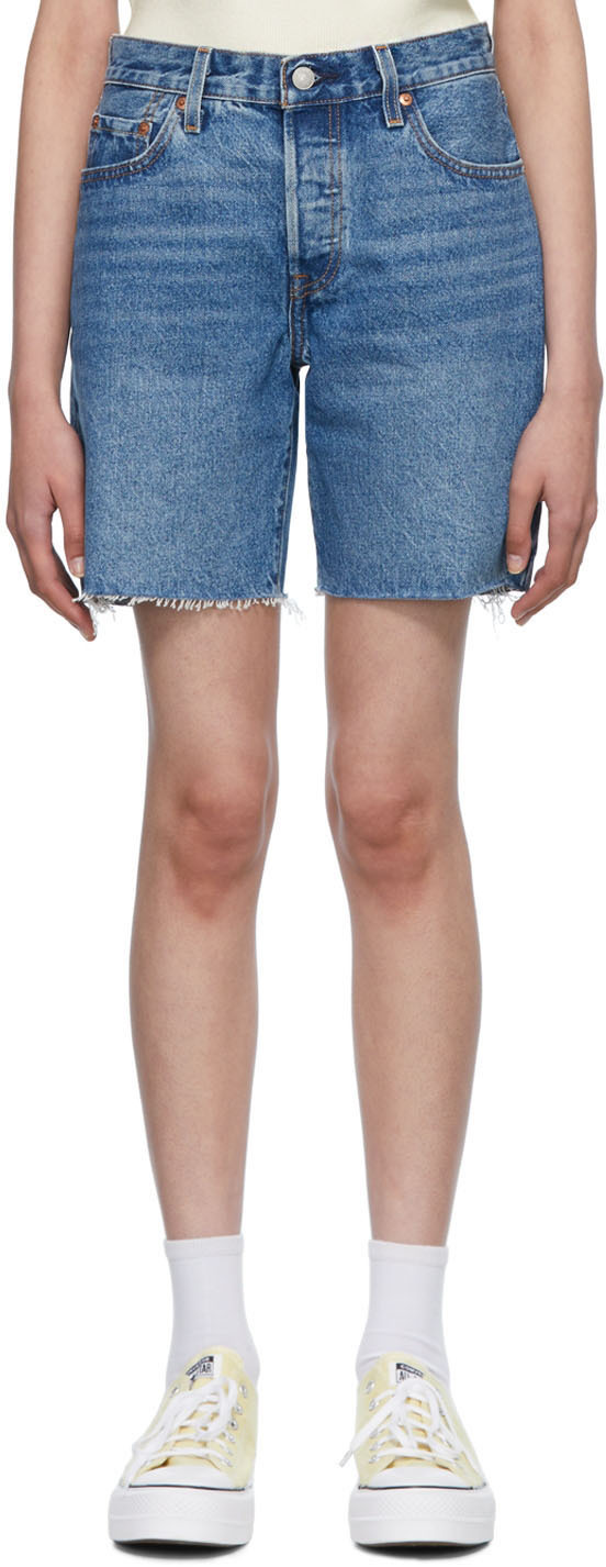 Kleding Gender-neutrale kleding volwassenen Shorts Vintage Levis Denim Shorts 36 Loose Fit 569 Rood Tab Donkerblauw Jean R28837 