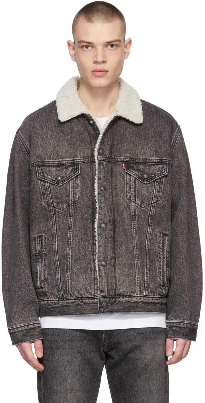 Top 59+ imagen levi’s grey jean jacket