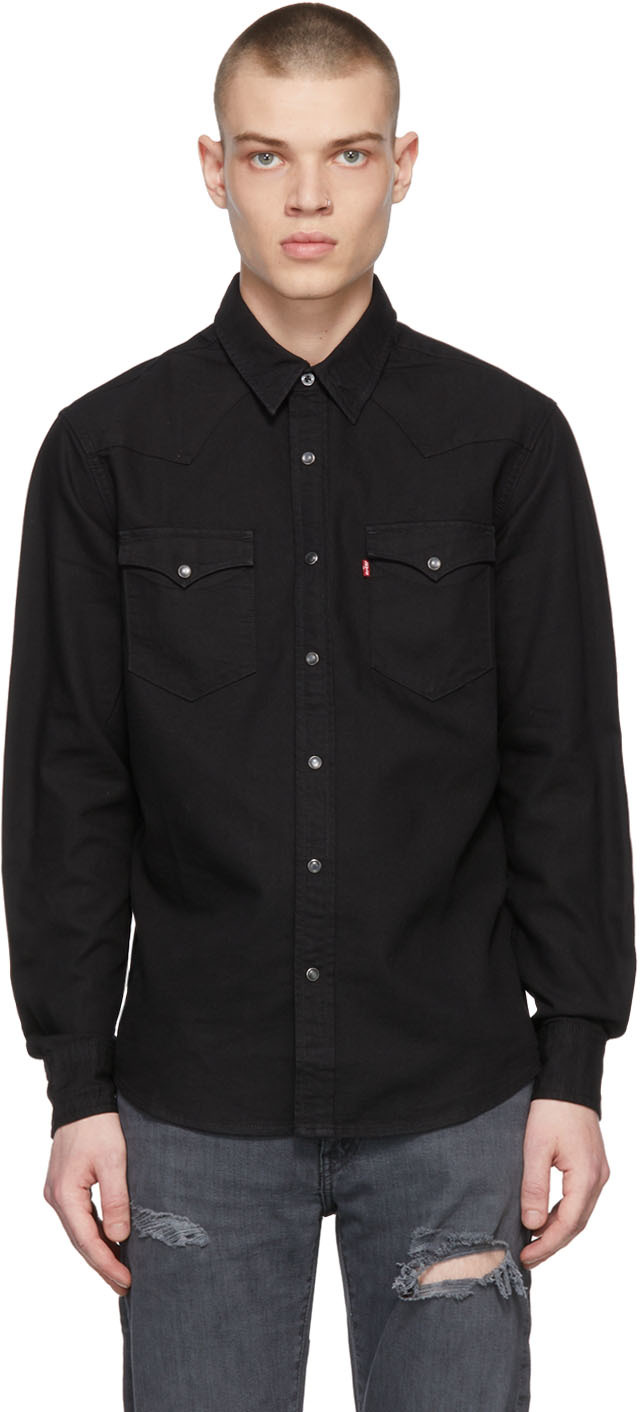 Black Classic Western Standard Fit Shirt by Levi's on Sale