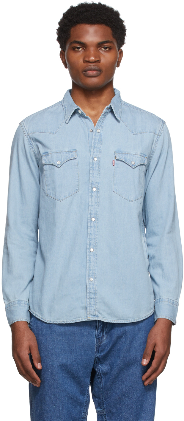 Levi's: Indigo Classic Western Standard Fit Shirt | SSENSE