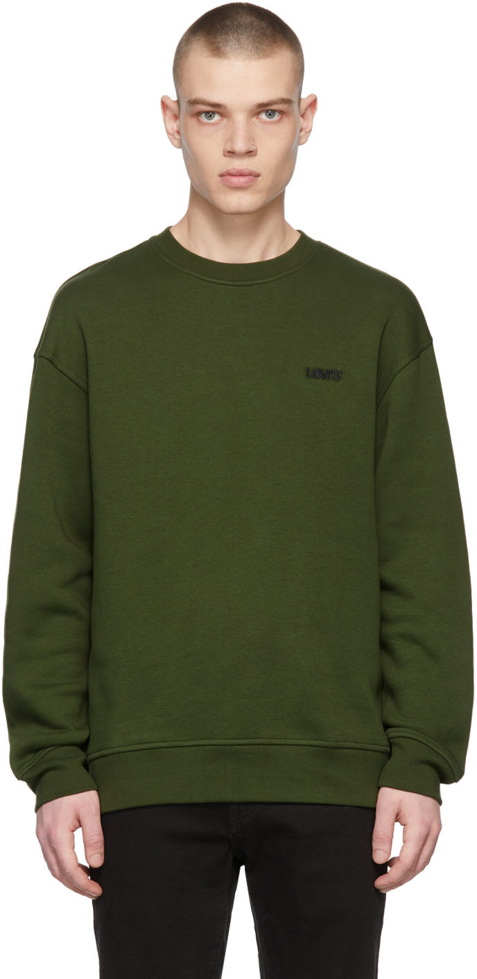 Levi's: Green Seasonal Crewneck Sweatshirt | SSENSE
