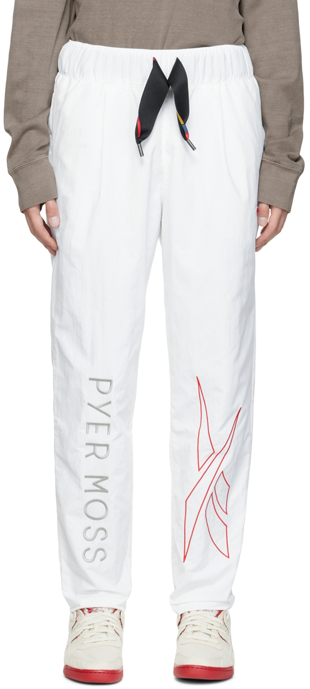 Reebok by Pyer Moss: White Pyer Moss Edition RCPM Embroidered Lounge ...