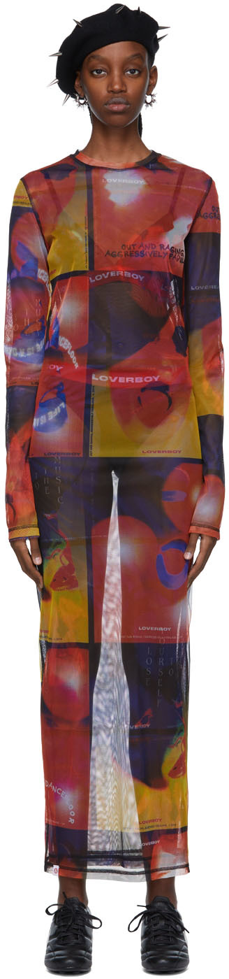 CHARLES JEFFREY LOVERBOY MULTICOLOR GEORGE ALLEN POLYESTER MAXI DRESS