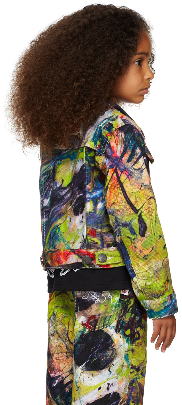 Charles Jeffrey Loverboy Ssense Exclusive Kids Multicolor Denim Jacket In Moonlight P