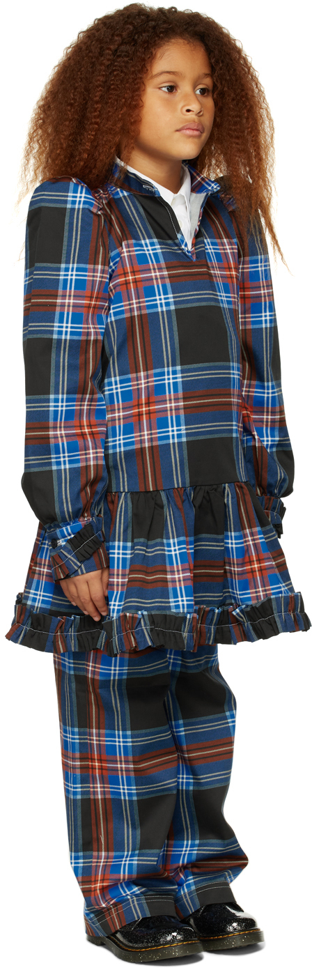 Charles Jeffrey Loverboy Ssense Exclusive Kids Black Tartan Dress In Loverboy Ta