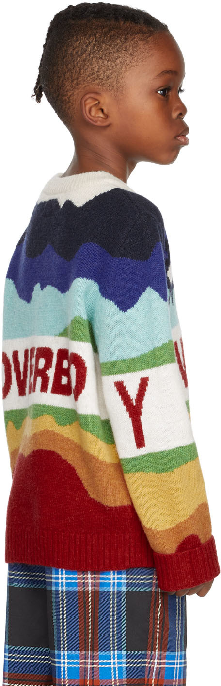 Charles Jeffrey Loverboy Ssense Exclusive Kids Multicolor Logo Sweater In Rainbow Eye