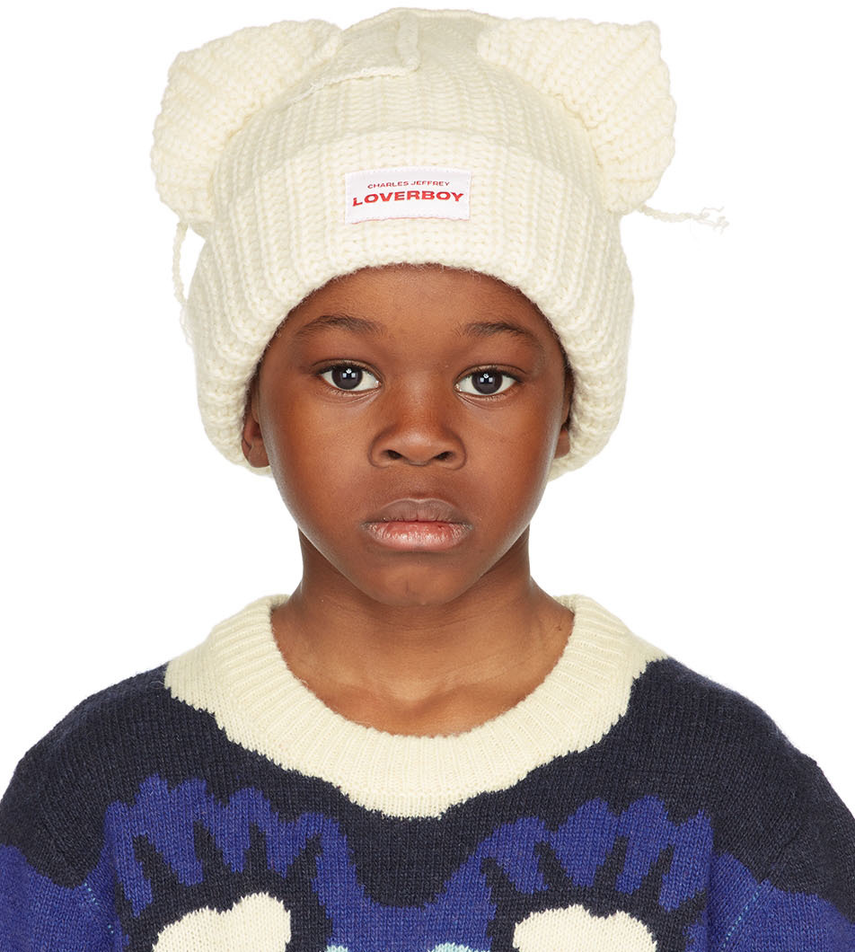 SSENSE Canada Exclusive Kids Off-White Chunky Ears Beanie by