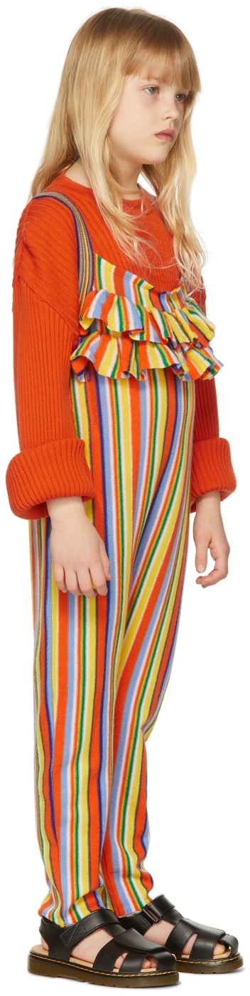 M.A+ KIDS MULTICOLOR WOOL STRIPE JUMPSUIT 