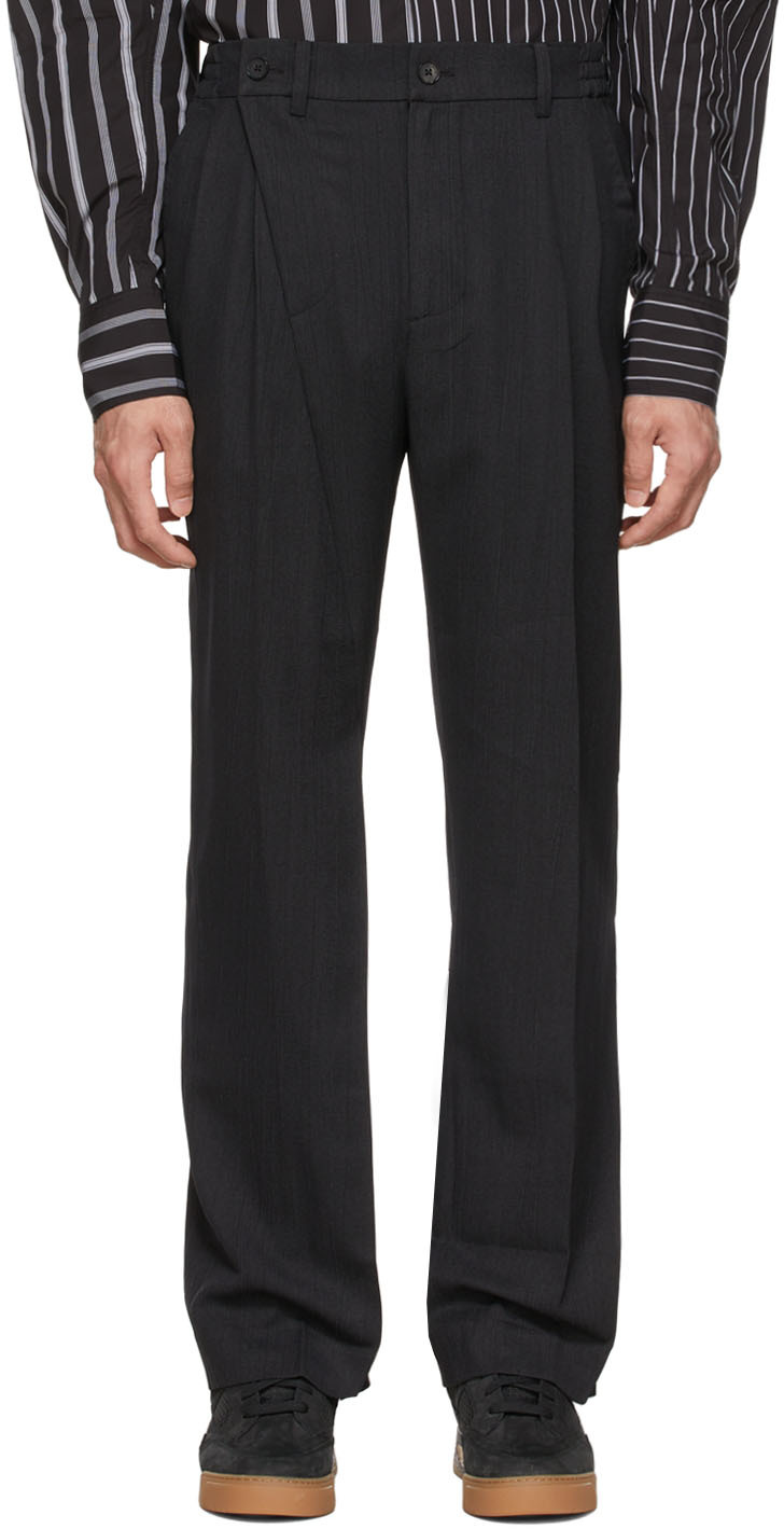 Feng Chen Wang Black Polyester Trousers