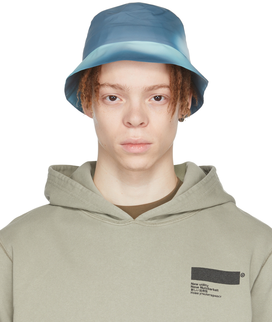 Affxwrks Blue Polyester Bucket Hat In Blue Freefall