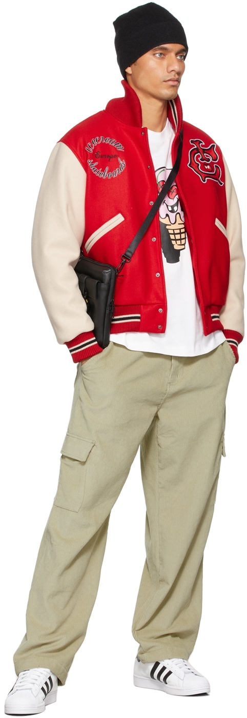 ICECREAM Red Team EU Skate Cone Varsity Bomber | Smart Closet