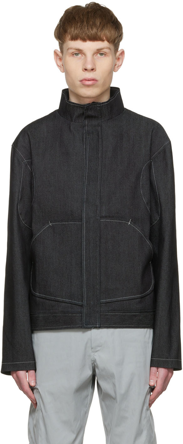 AFFXWRKS Black Contrast Stitch Denim Jacket