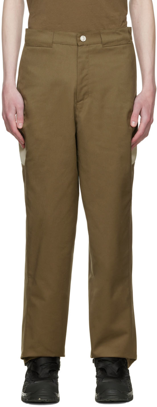 AFFXWRKS Taupe Straight Fit Trousers