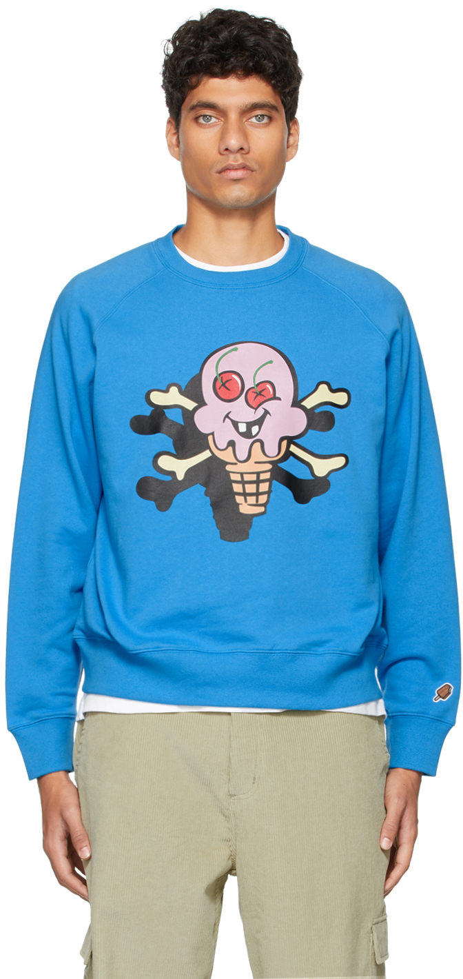 Blue Cones & Bones Crewneck Sweatshirt