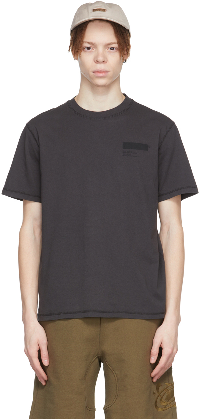 Affxwrks Black Cotton T-shirt In Soft Black
