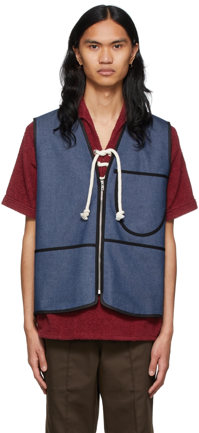 Blue Cotton Vest