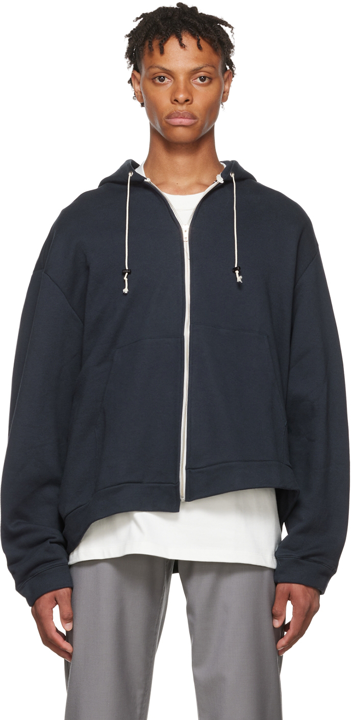 Navy Cotton Hoodie